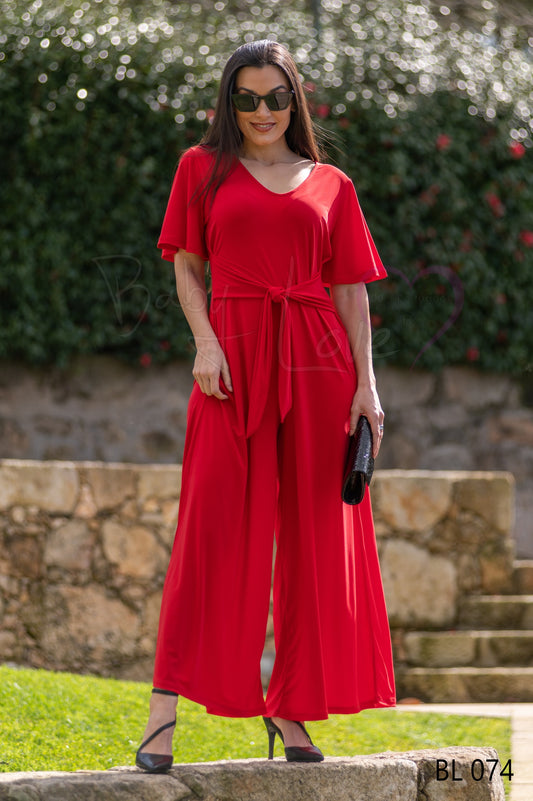 Plain jumpsuit with bow Ref. 254074