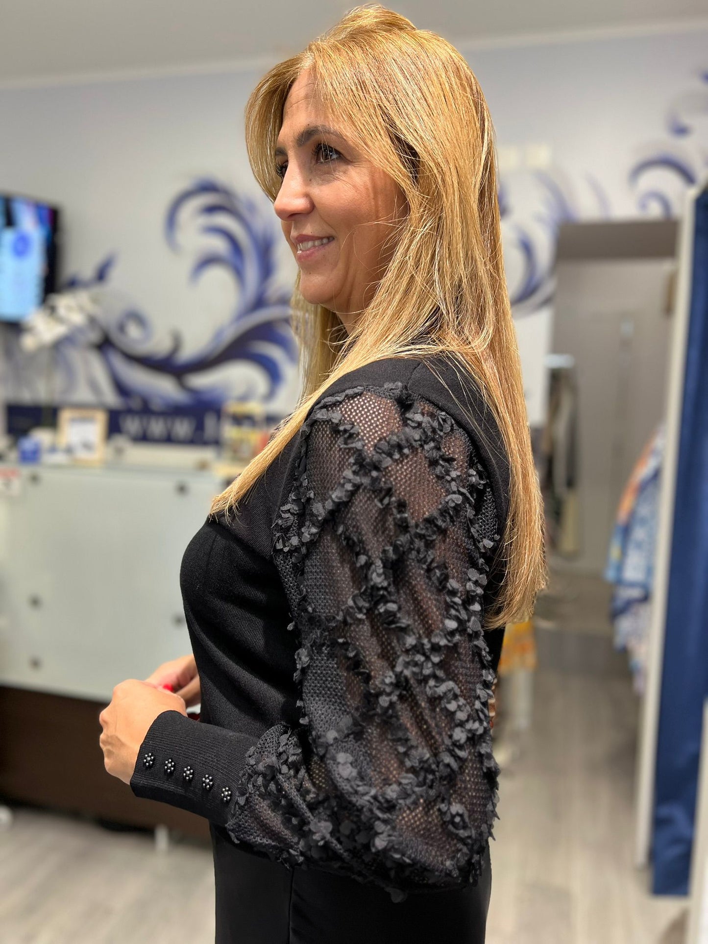 Camisola de malha com pormenor na manga Ref. 179138