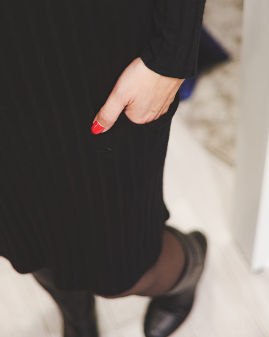 Vestido de malha canelado liso Ref. 2222918