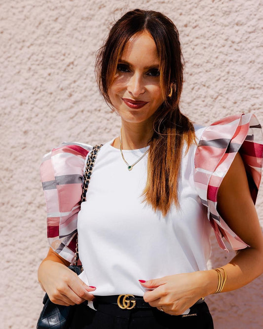 T-shirt with ruffled sleeves Ref. 244302
