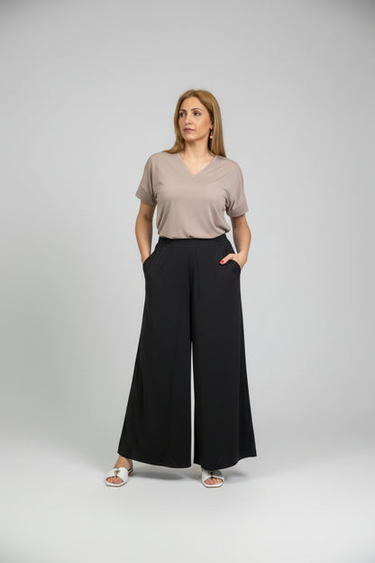 Short-sleeve knit tunic