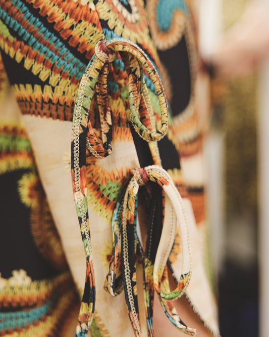 Vestido midi com padrão Ref.2513745