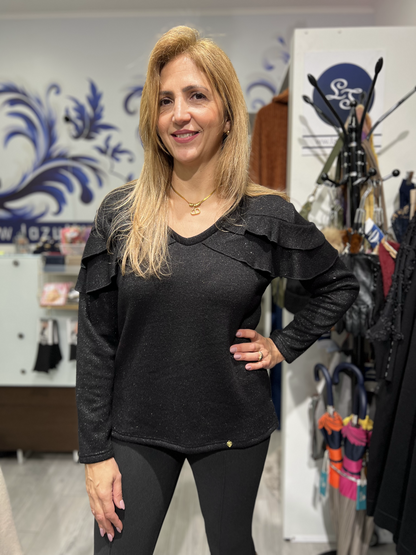 Camisola de malha com folhos Ref. 258735