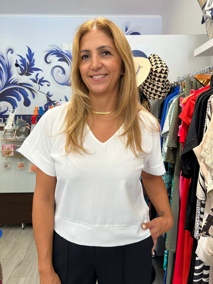 Blusa lisa manga curta Ref. 511116