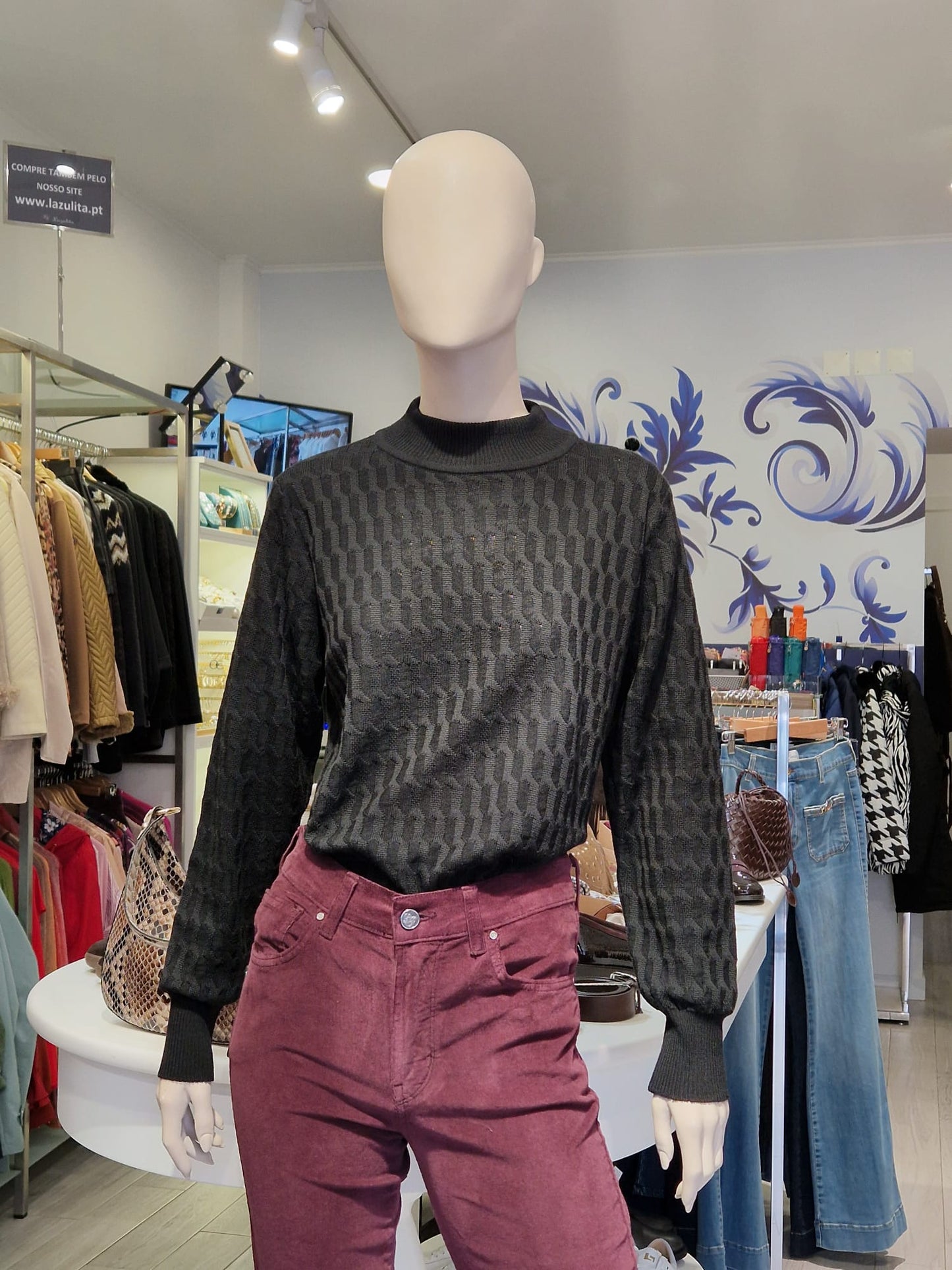 Camisola de malha com gola Ref. 166181