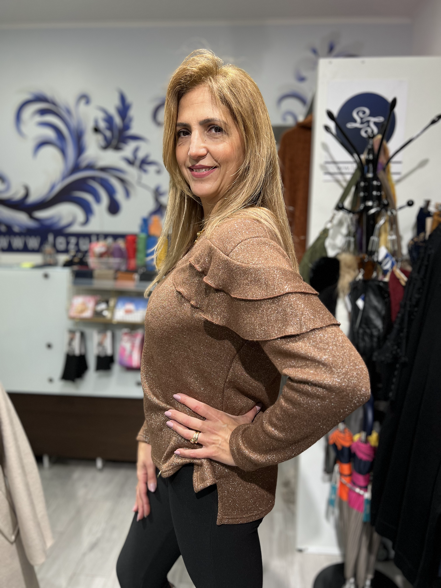 Camisola de malha com folhos Ref. 258735