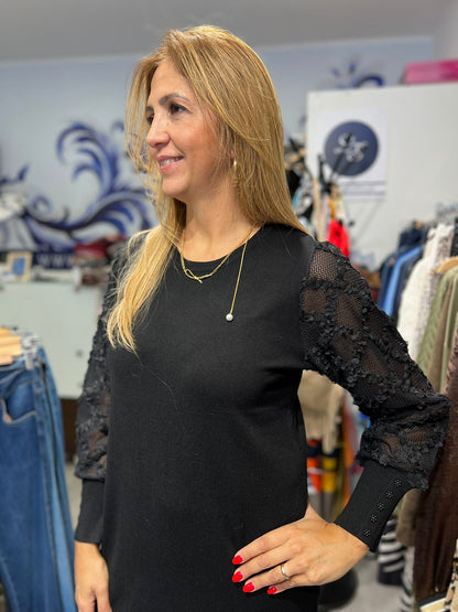 Vestido de malha com pormenor Ref. 115916