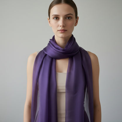 Plain shiny scarf