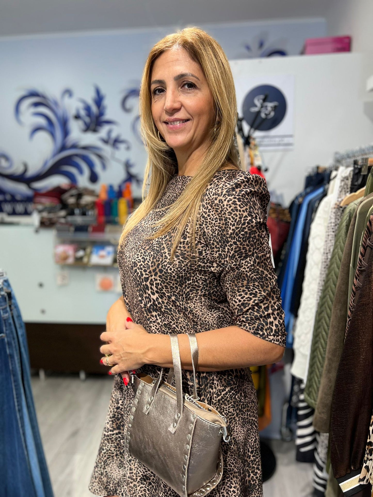 Vestido curto com padrão Ref. 3041603