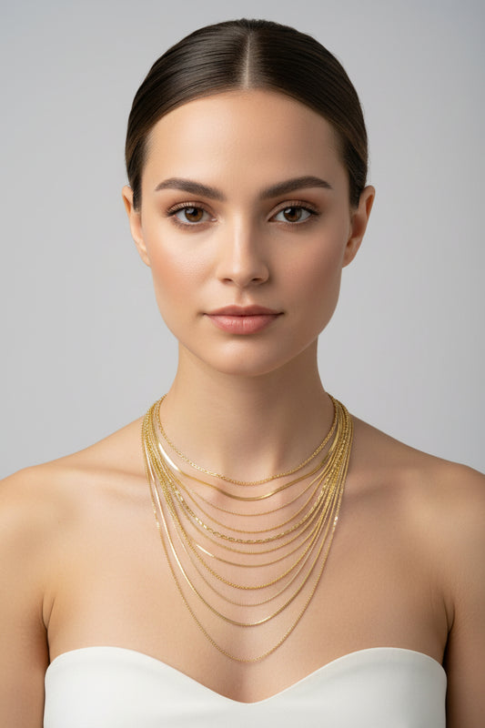 Costume jewelry 10-strand necklace Ref. 2021248