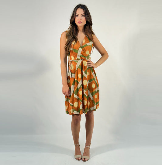 Short patterned dress Ref. 106033