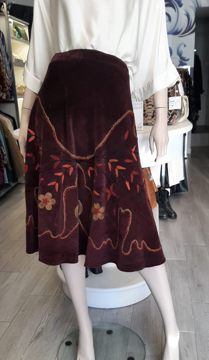 Saia bordada de veludo Ref. 4100201