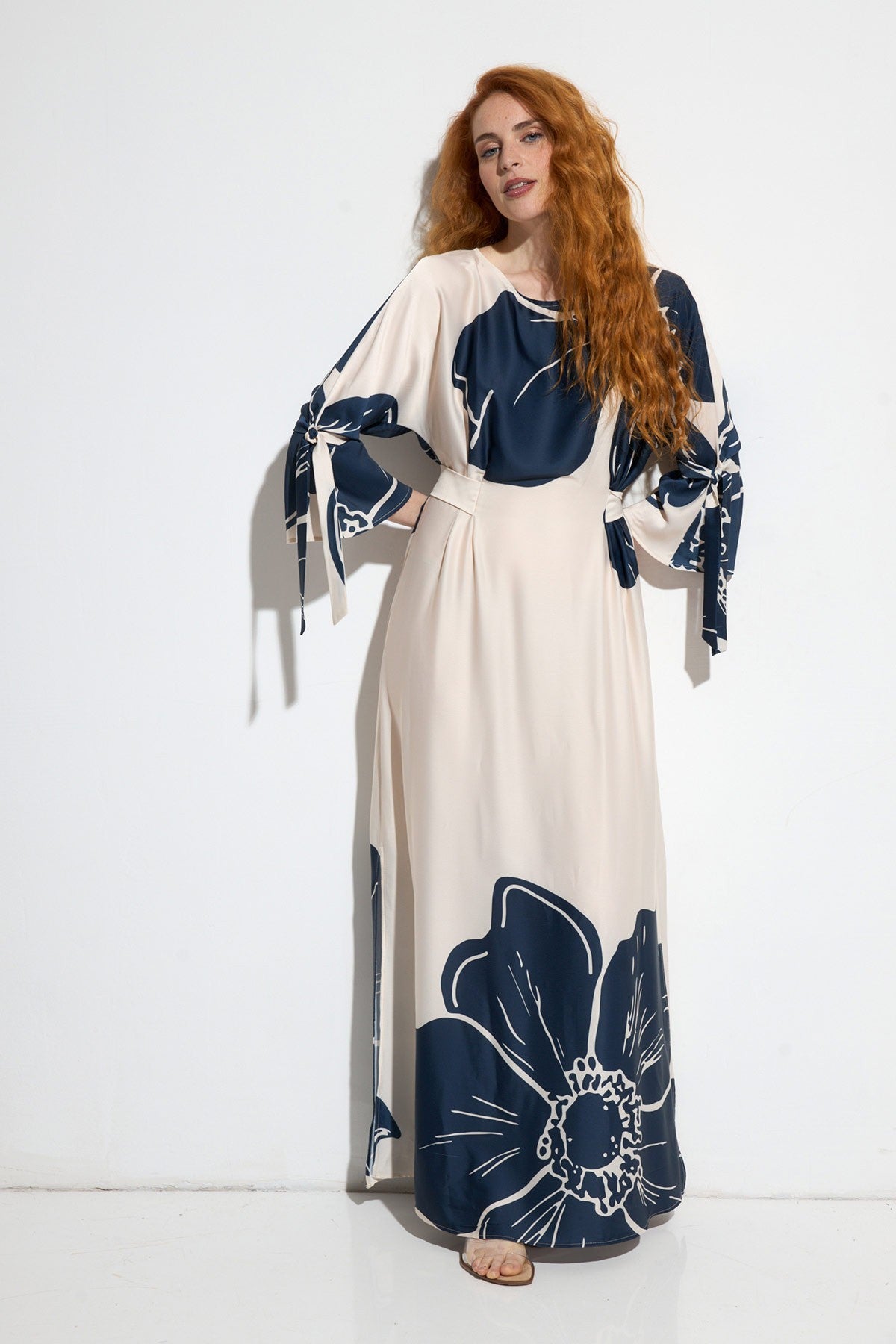 Vestido longo com  padrão Ref. 381245