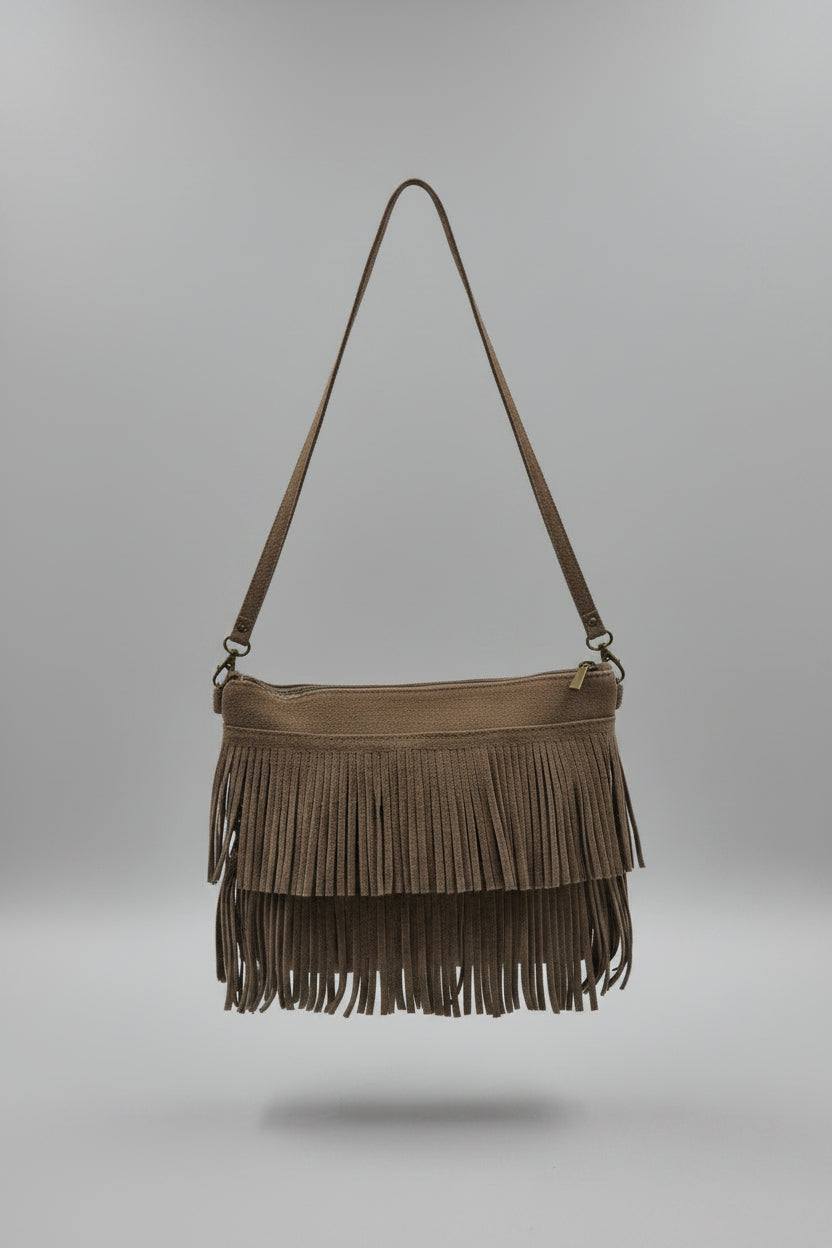 Fringed leather shoulder bag Ref. 110164