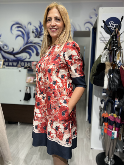 Vestido curto com padrão Ref. 3060009