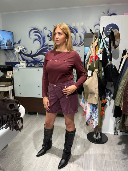 Camisola lisa com pormenor Ref. 521062