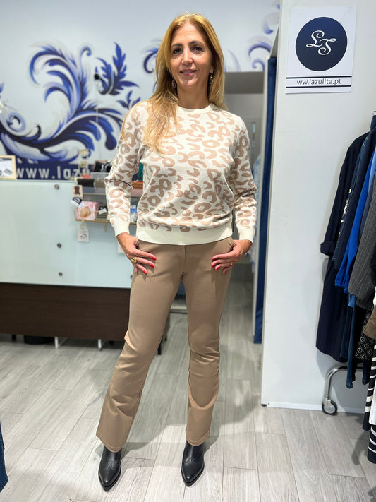 Calça direita lisa Ref. 245505