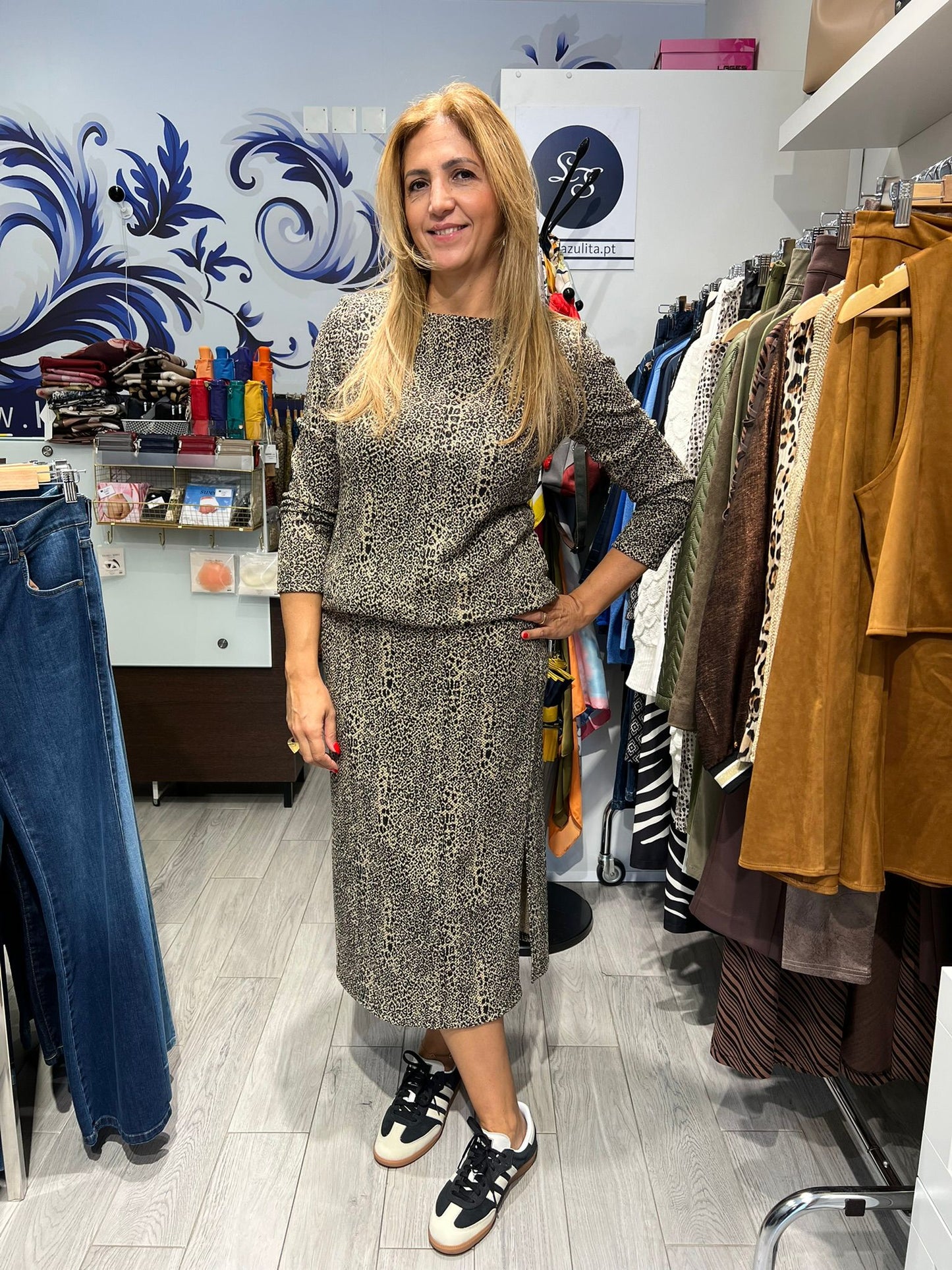 Saia com padrão animal print Ref. 8060242