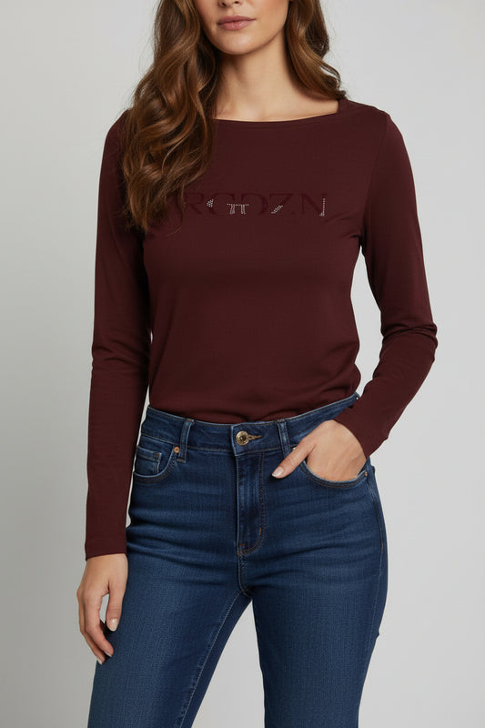 Camisola lisa com pormenor