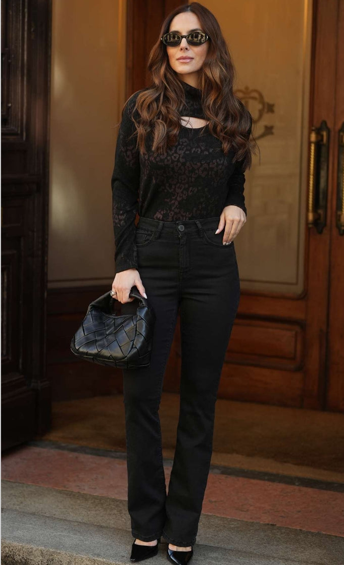 Camisola com padrão e pormenor Ref. 521012