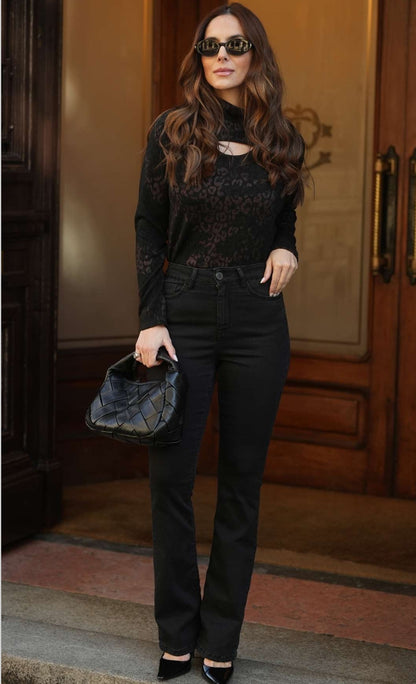 Camisola com padrão e pormenor Ref. 521012