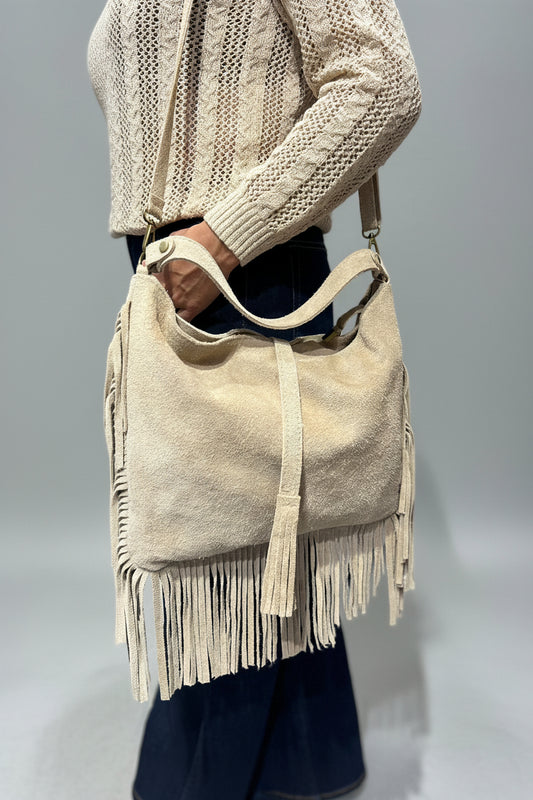 Leather fringed bag Ref. 165770