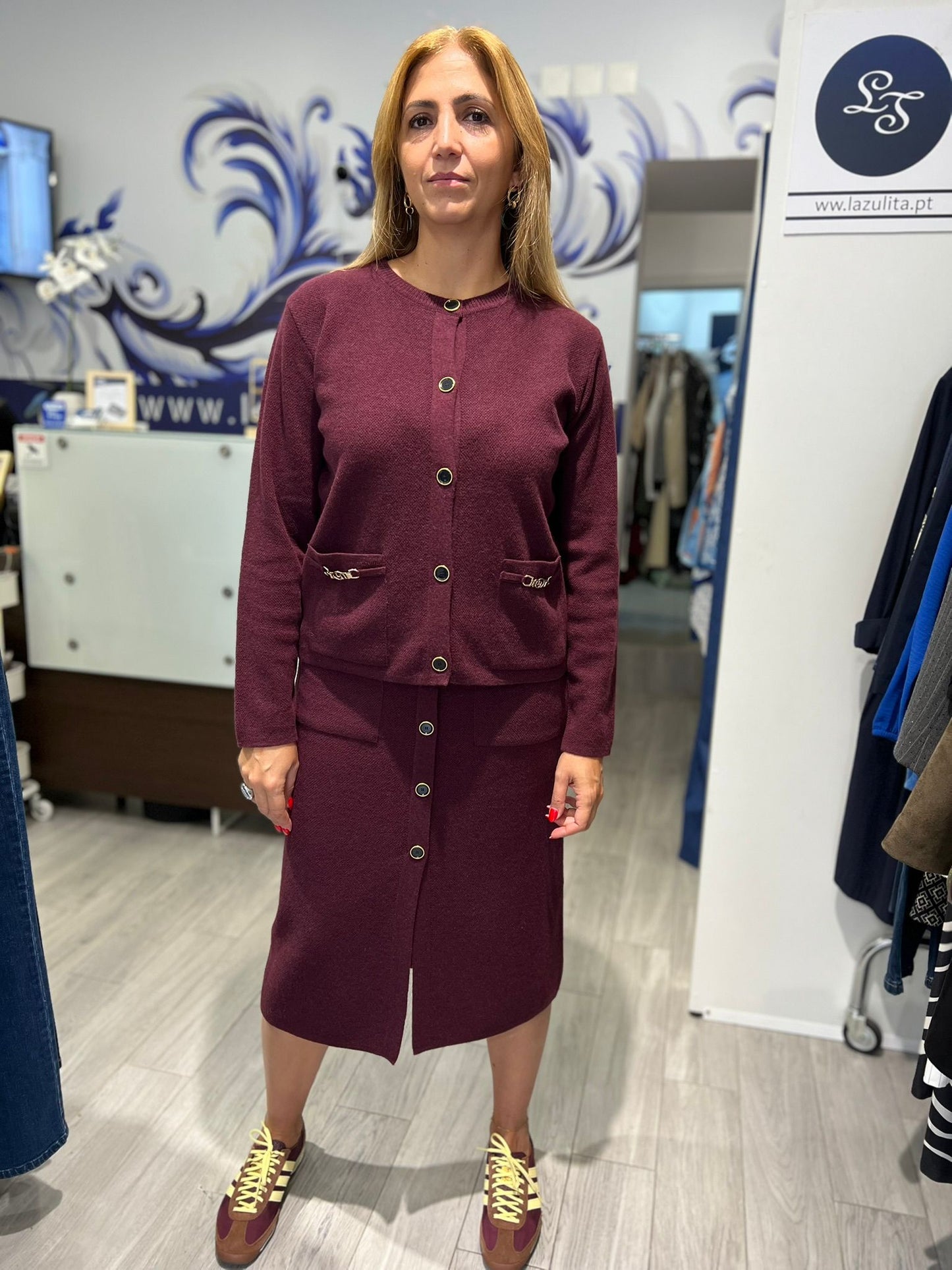 Cardigan liso curto de Lã Ref. 251612