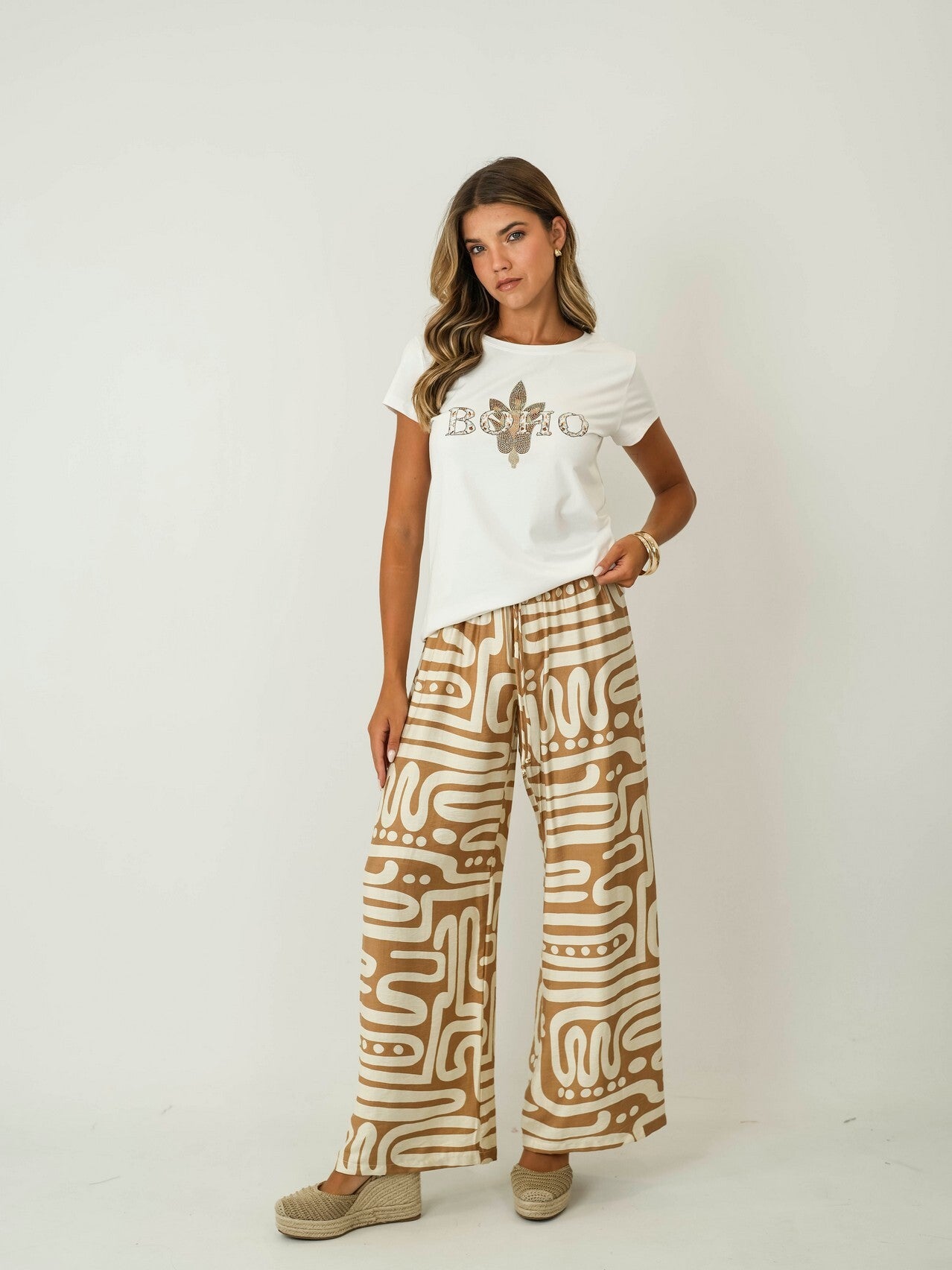 T-shirt básica com padrão Ref. 188063