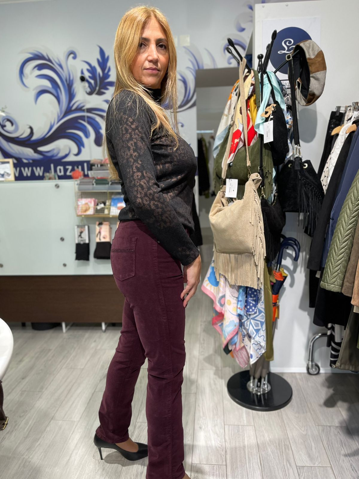 Camisola com padrão e pormenor Ref. 521012