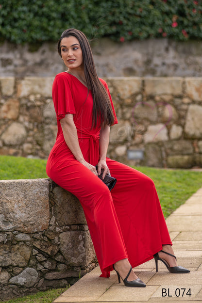 Plain jumpsuit with bow Ref. 254074
