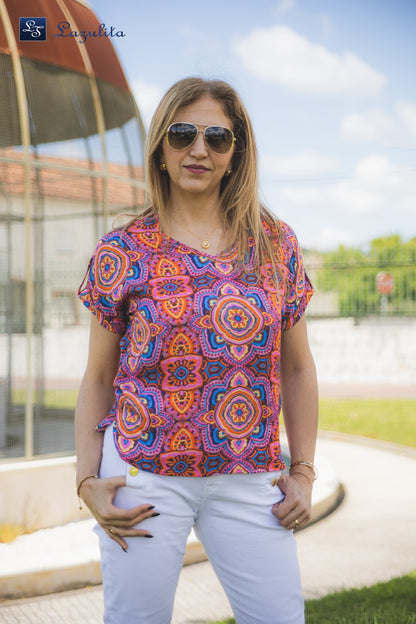 T-Shirt com padrão Ref. 2801192