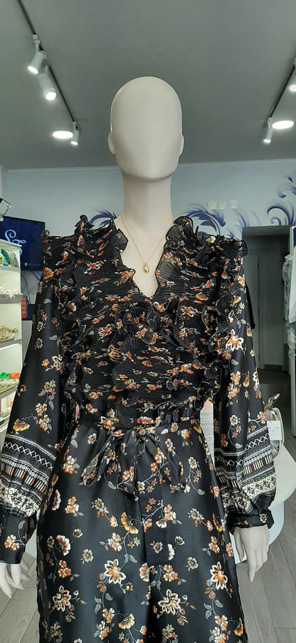 Macacão longo com padrão Ref. 100864