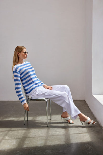 Camisola as listas botões Ref. 181134