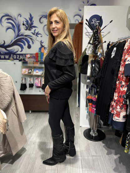 Camisola de malha com folhos Ref. 258735