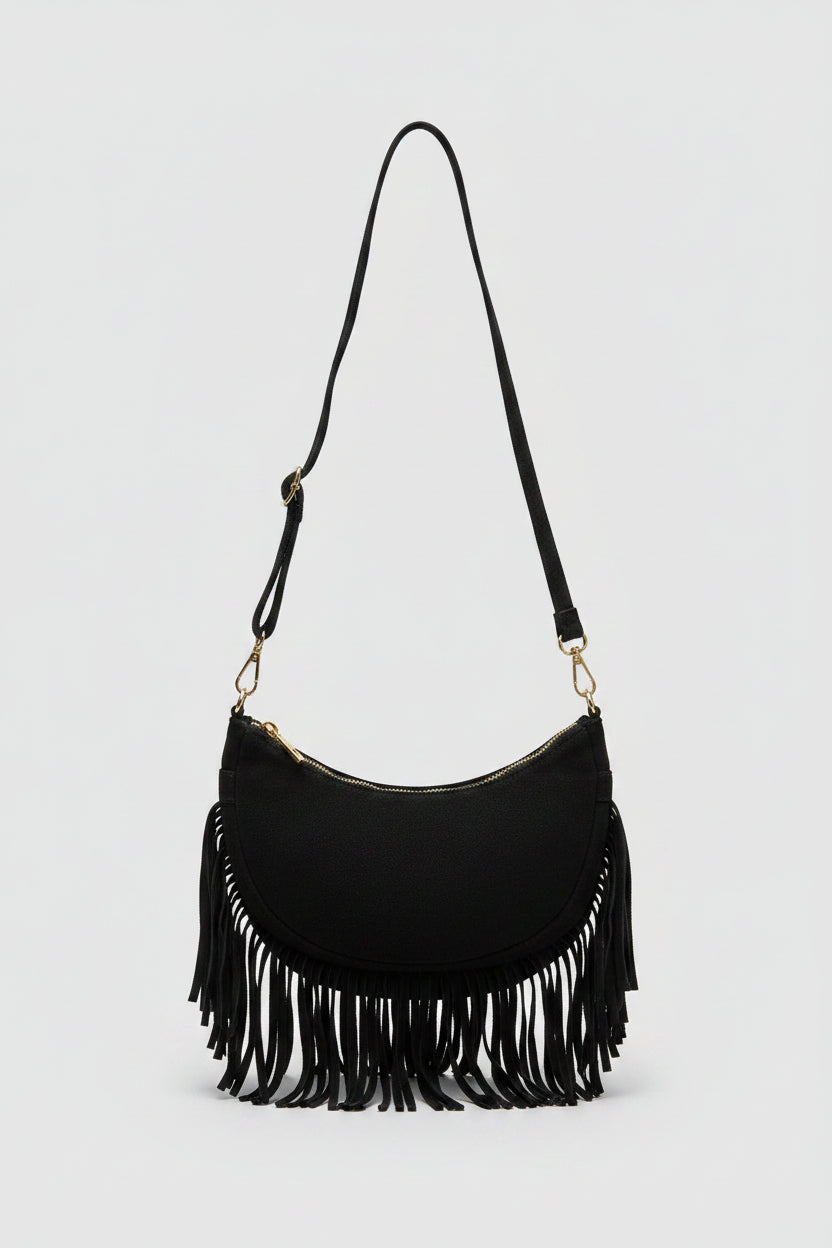Leather fringed bag Ref. 145258