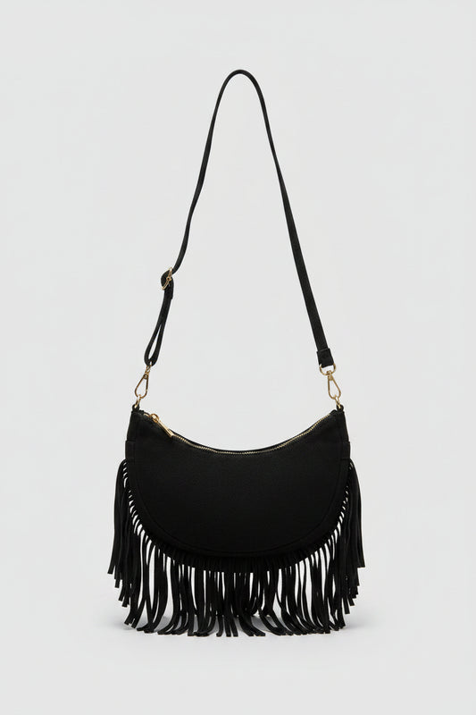 Leather fringed bag Ref. 145258