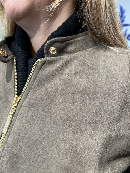 Casaco liso de suede Ref. 376820