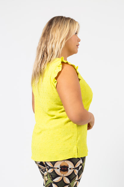 Top liso com folhos Ref. 247027