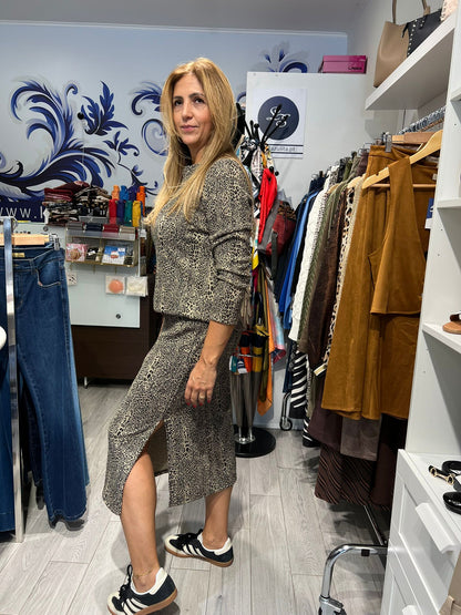Saia com padrão animal print Ref. 8060242