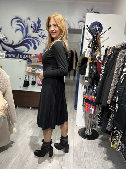 Vestido midi liso de malha Ref. 115931