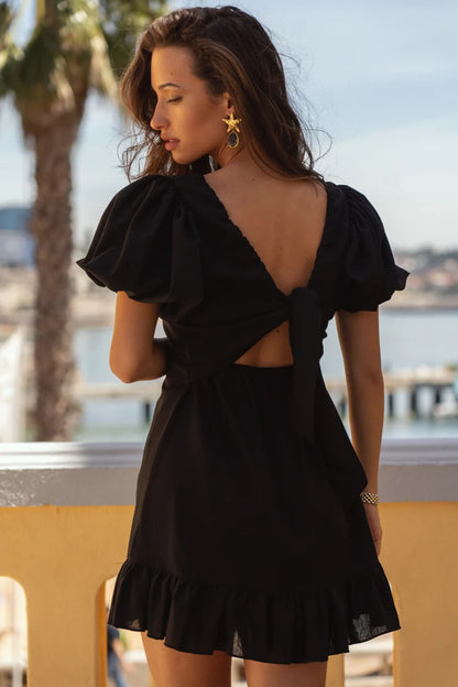 Short linen dress Ref. 250272