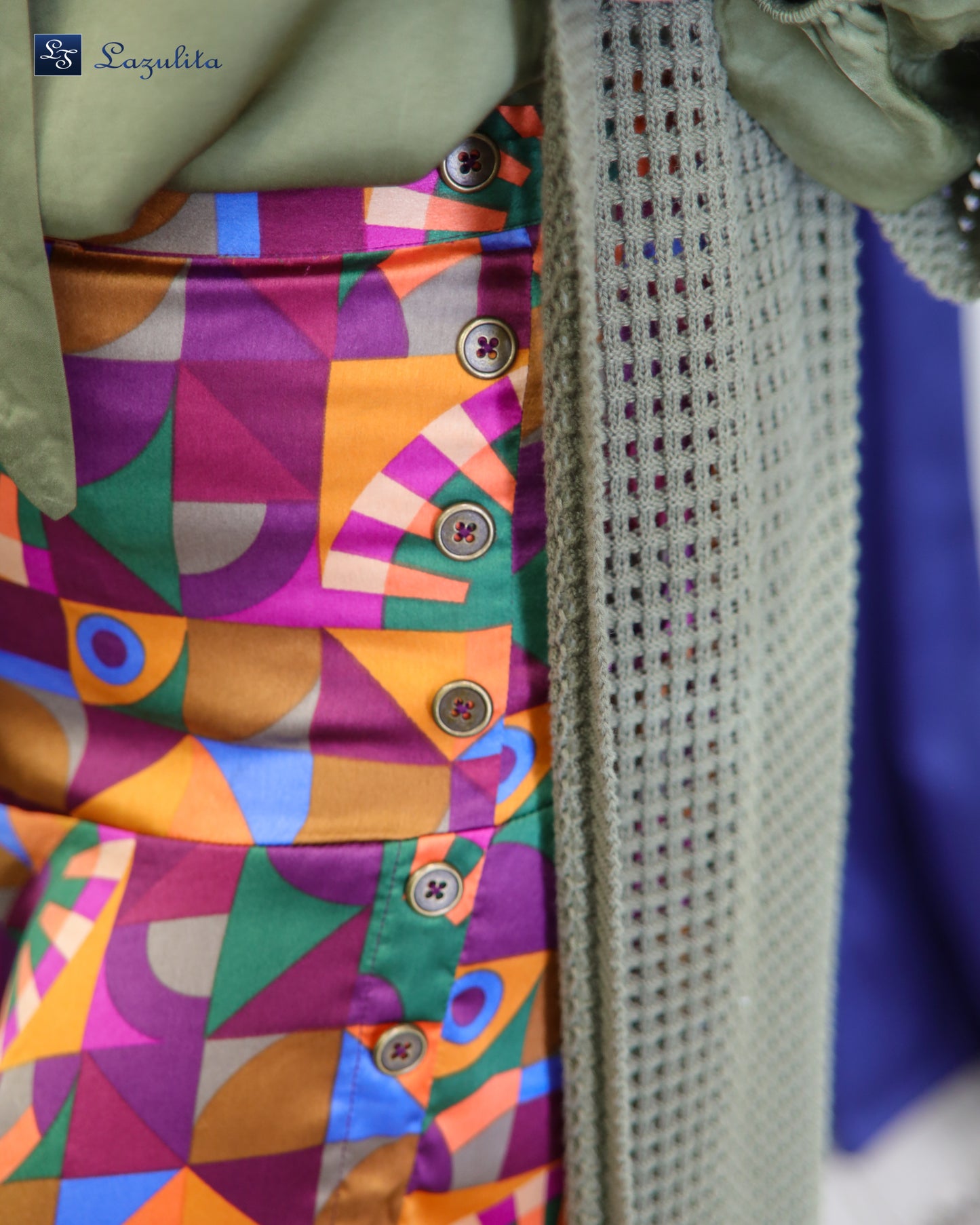 Saia midi com padrão Ref. 190879