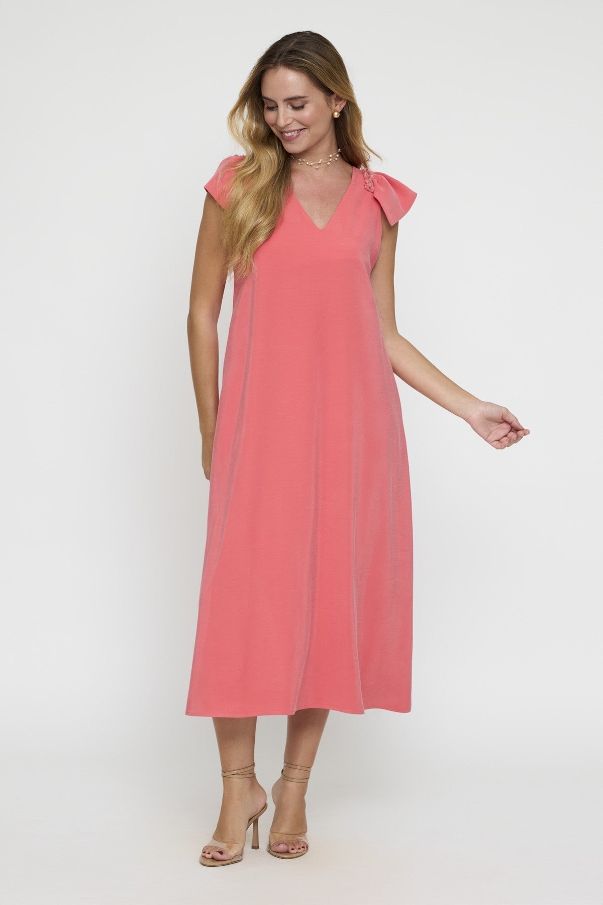 Vestido midi liso Ref. 371317