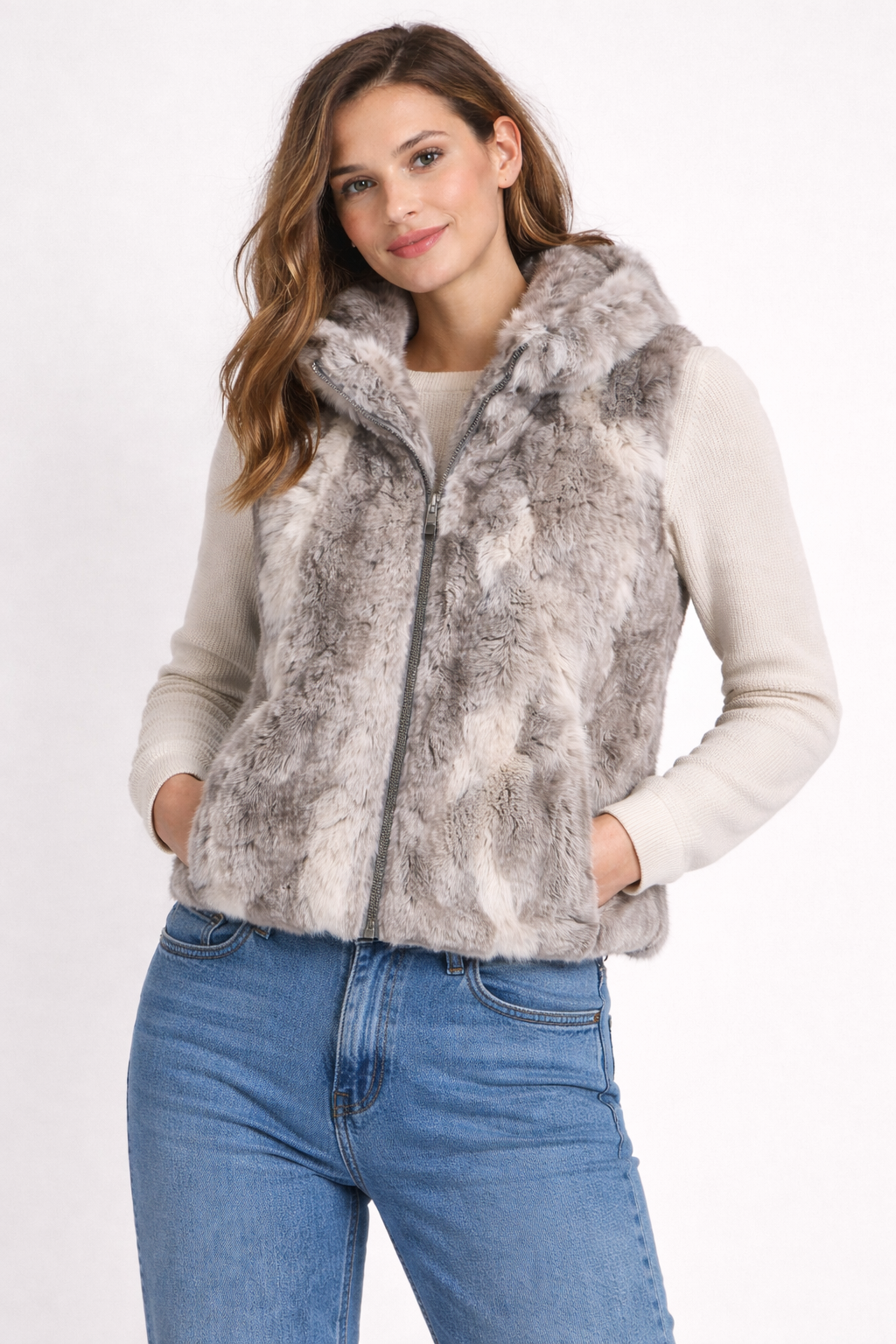 Colete em pele. Ref. 562251