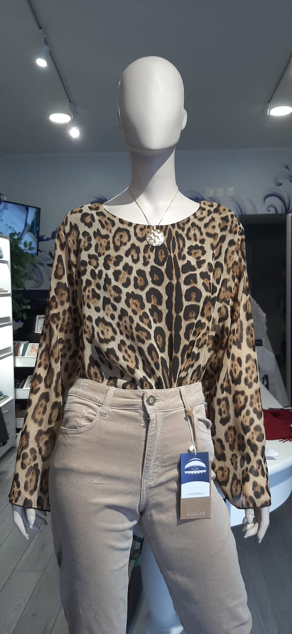 Túnica com padrão animal print Ref. 2513635