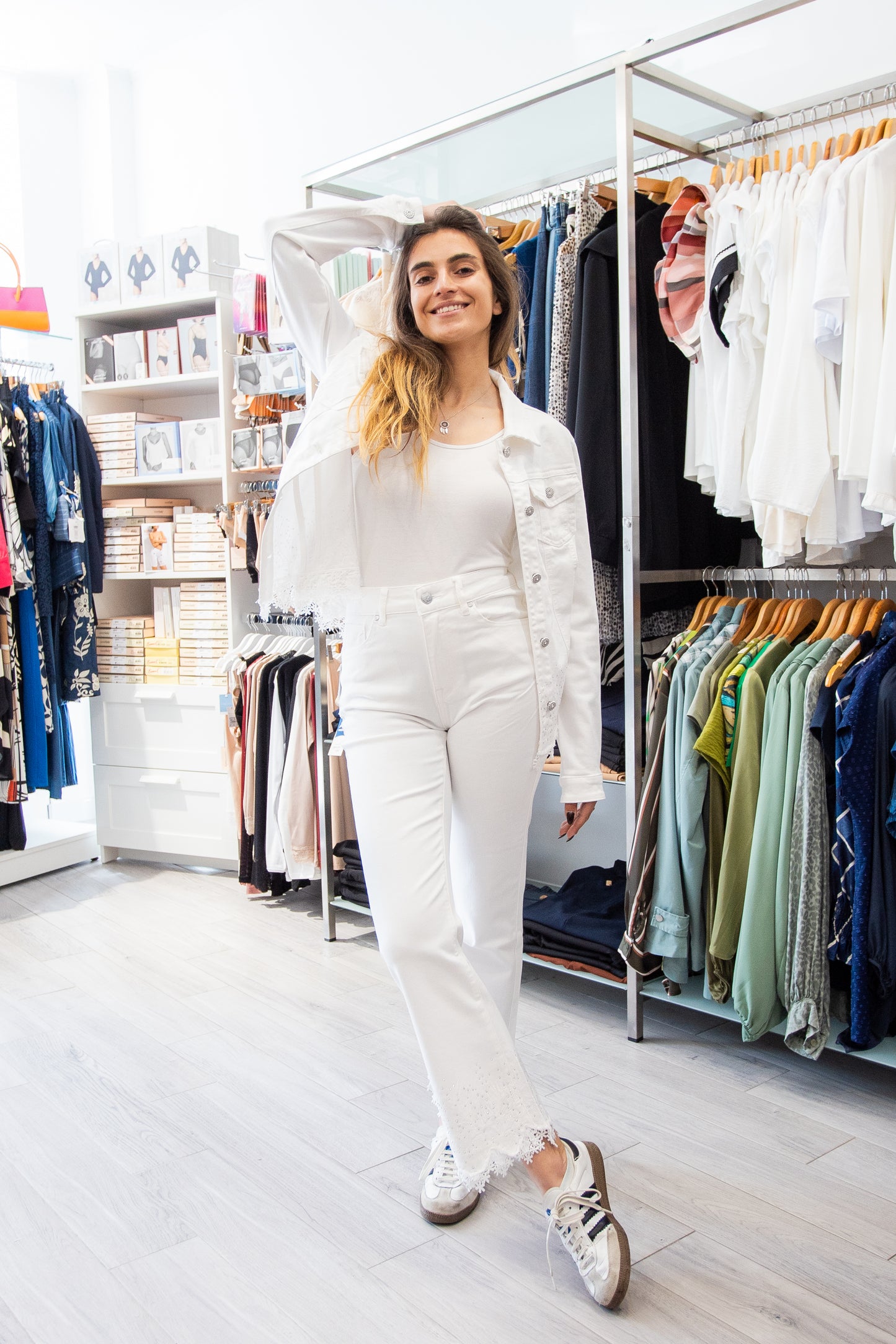 Embroidered trousers with appliqués Ref. 2436110