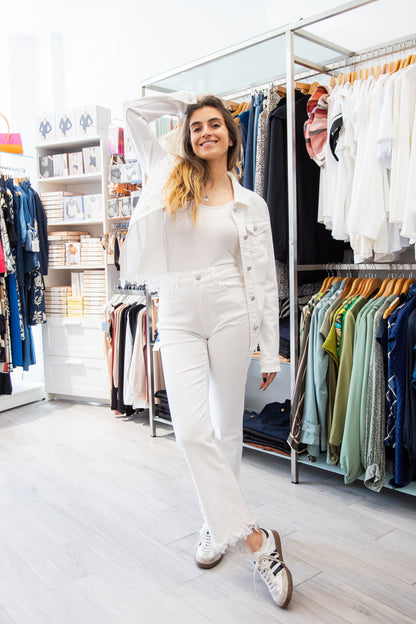 Embroidered trousers with appliqués Ref. 2436110