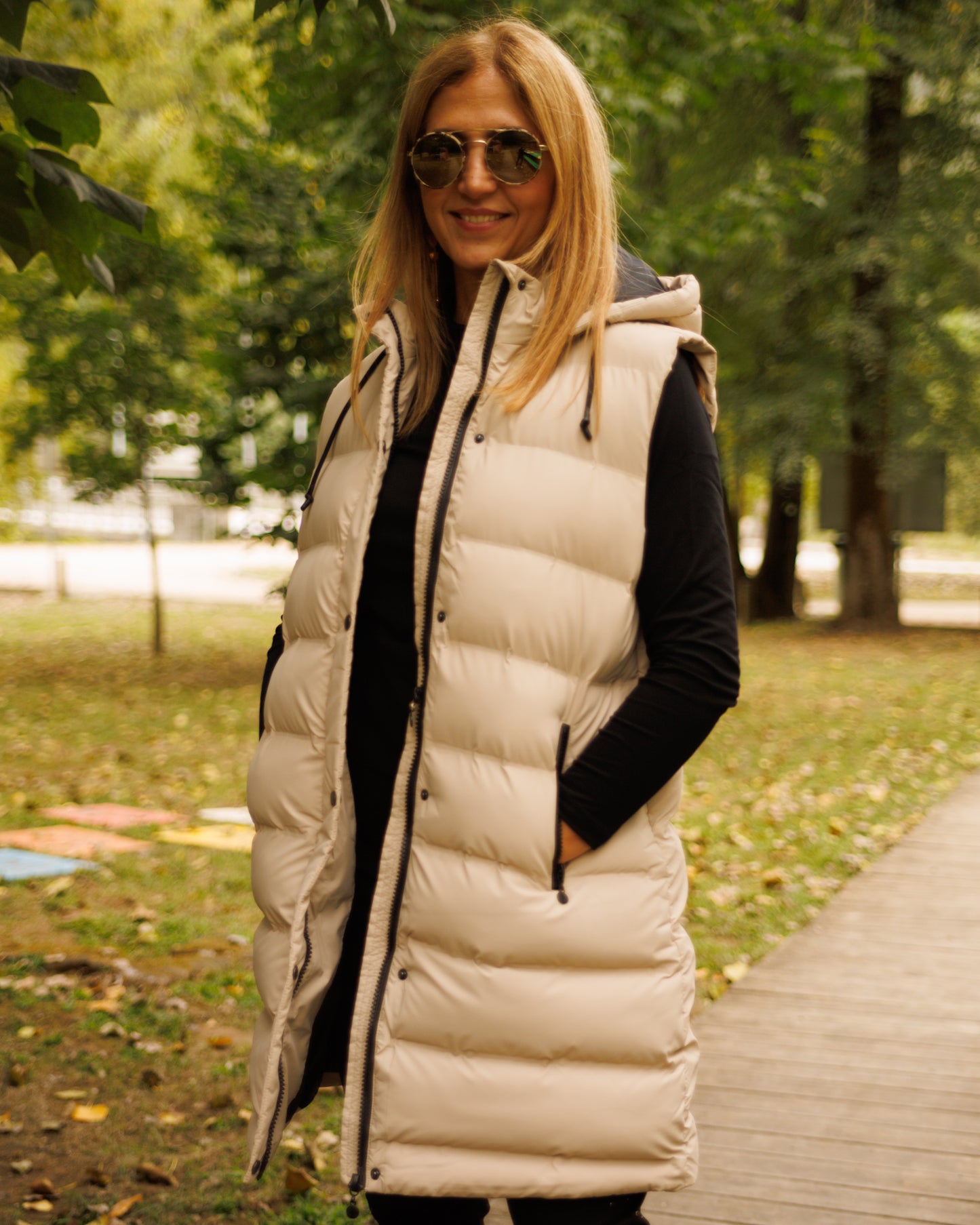 Colete acolchoado liso Ref. 245718