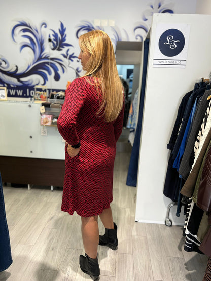 Vestido midi com padrão Ref. 3060241