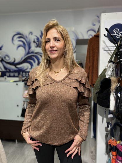 Camisola de malha com folhos Ref. 258735